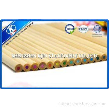 Hexagonal Natural Wooden Colored Pencils Set 7 Inch for Dra